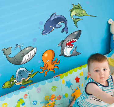 Adesivo bambini creature oceaniche