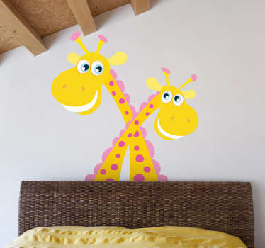 Adesivo bambini giraffe incrociate