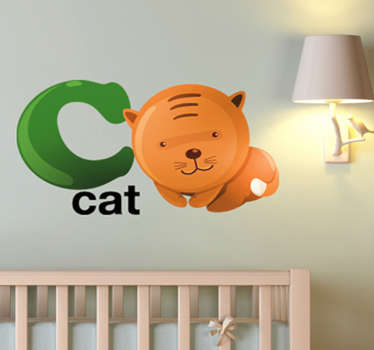 Adesivo bambini lettera C