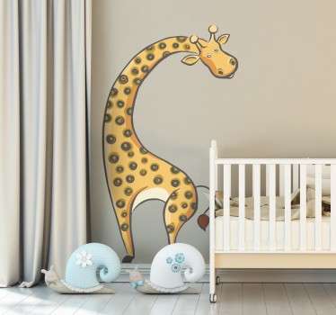 Adesivo cameretta illustrazione giraffa