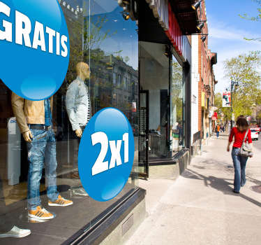 Adesivo cerchio personalizzabile per negozi