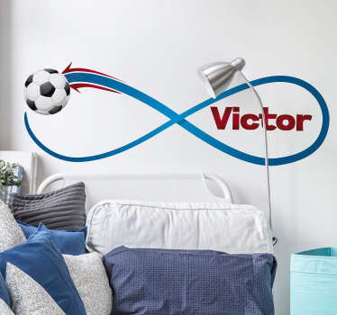 Adesivo da calcio infinito personalizzato