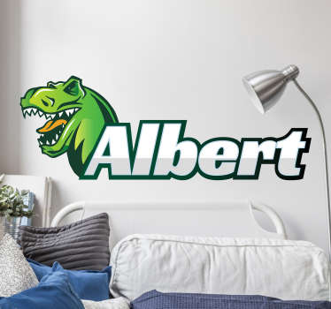 Adesivo da parete dinosauro personalizzato