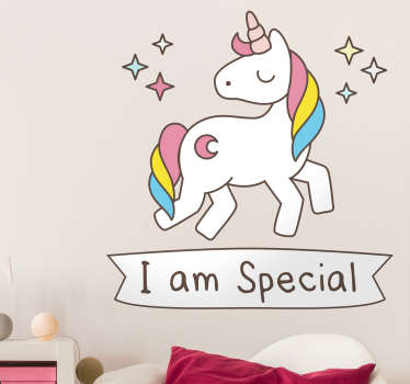 Adesivo decorativo Unicorno Special