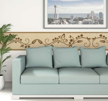 Adesivo farfalle con fiori