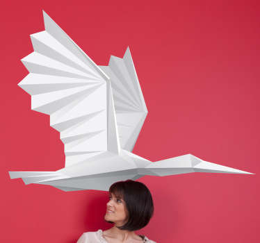 Adesivo murale uccello di carta