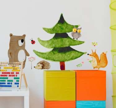 Adesivo per bambini fauna selvaggia bosco
