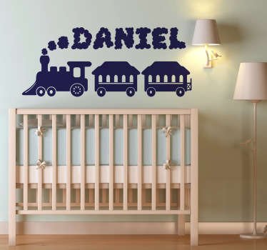 Adesivo per bambini treno personalizzato