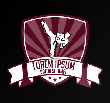 Adesivo personalizzato scuola di karate