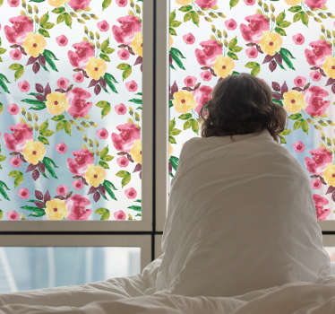 Fiori selvatici adesivi per finestre