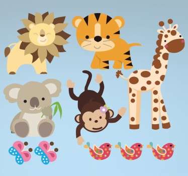 Set di Stickers animali selvatici