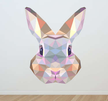 Stencil 3D coniglio geometrico