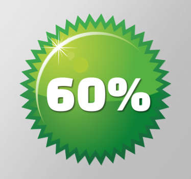 Sticker cerchio offerta verde