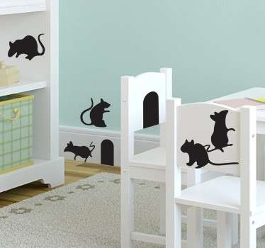 Sticker decorativi topi