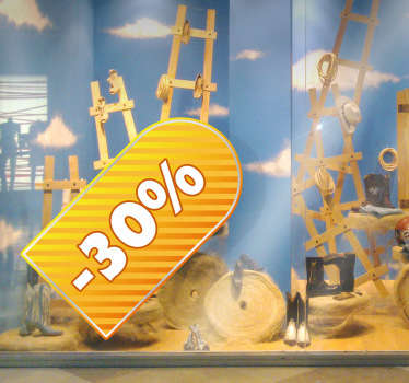 Sticker decorativo banner a righe 1