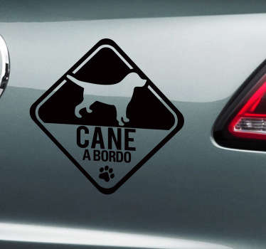 Sticker decorativo cane a bordo invertito