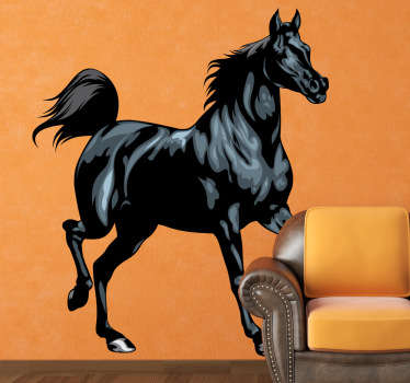 Sticker decorativo cavallo nero
