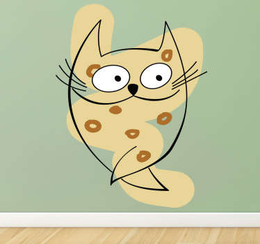 Sticker decorativo gatto a pois