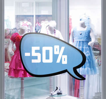 Sticker personalizzabile offerta blu