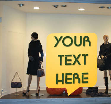 Etichetta adesiva personalizzabile per negozi