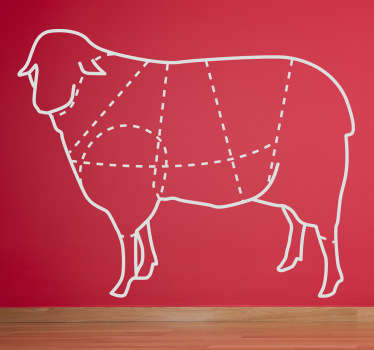Sticker decorativo parti ovino 2
