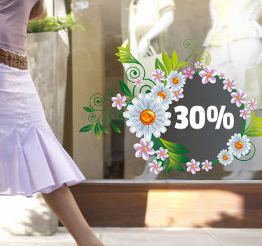 Sticker decorativo promozione di primavera