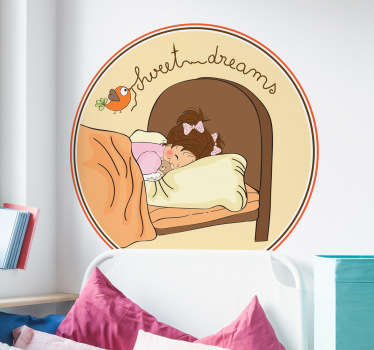 Sticker decorativo sogni d'oro bimba