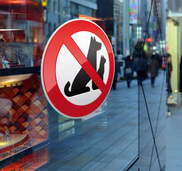 Sticker decorativo vietato animali