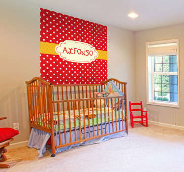 Sticker etichetta rossa e pois