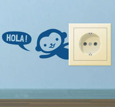Sticker interruttore scimmia hola