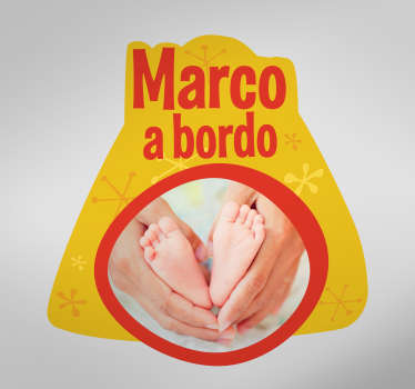 Sticker personalizzabile bebè a bordo