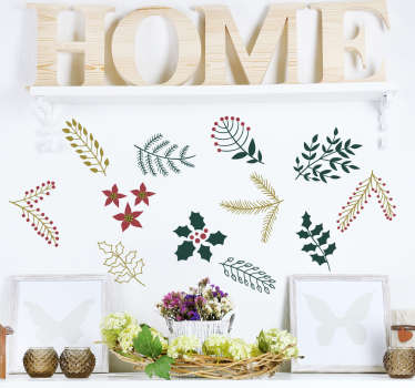 Stickers decorazioni vischio Natale