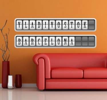 Wall sticker personalizzabile  cartello aeroporto