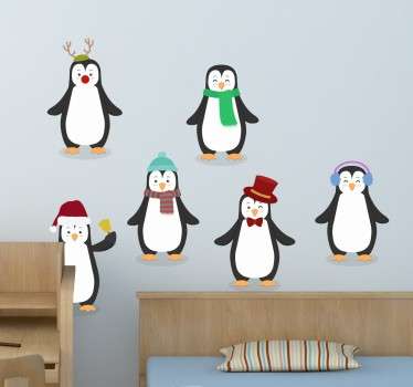 Wall sticker set pinguini