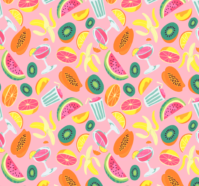 Tenda a rullo cucina motivo di frutta colorata - TenStickers
