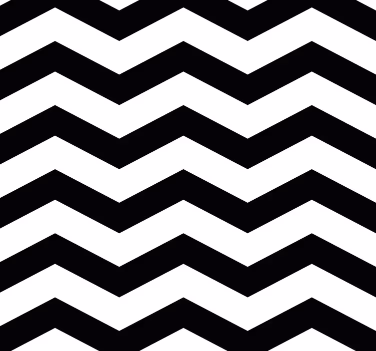 Tenda a rullo cucina motivo a chevron bianco e nero - TenStickers