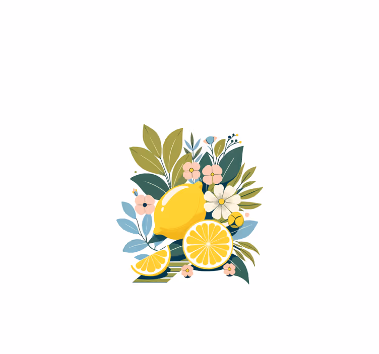 Tenda a rullo cucina limoni artistici - TenStickers
