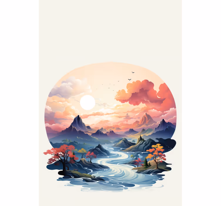 Tenda a rullo bagno motivo zen colorato - TenStickers