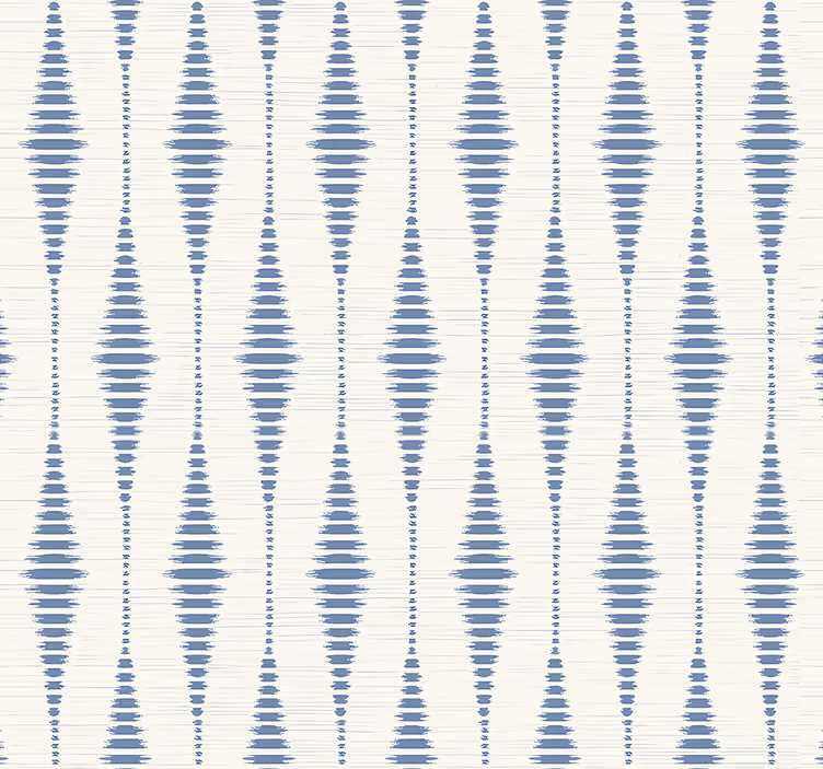Tenda a rullo soggiorno rabaul ikat blu e beige - TenStickers