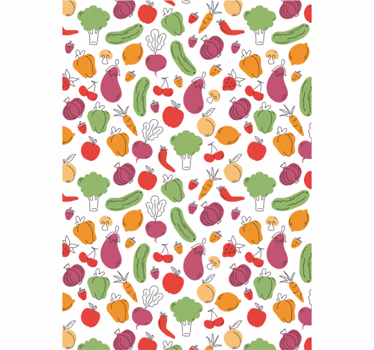Tenda a rullo cucina frutta e verdura - TenStickers