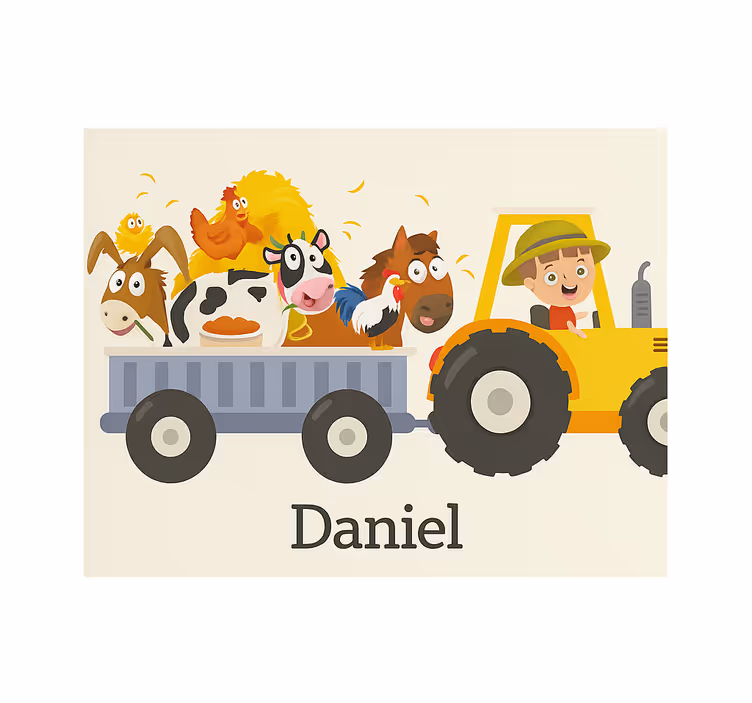 Tende a rullo personalizzabili trattore agricolo con nome - TenStickers