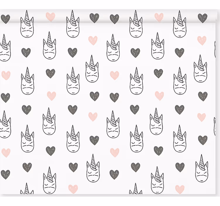 Tenda a rullo cameretta modello di unicorni nordici - TenStickers