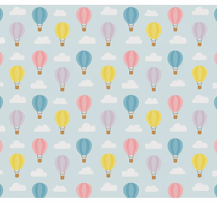 Tenda a rullo cameretta mongolfiere blu - TenStickers