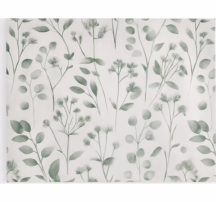 Tenda a rullo cucina foglie eleganti all'acquarello - TenStickers