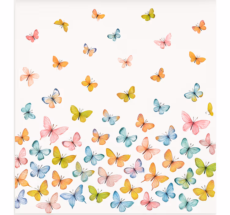 Tenda a rullo cameretta farfalle colorate in volo - TenStickers