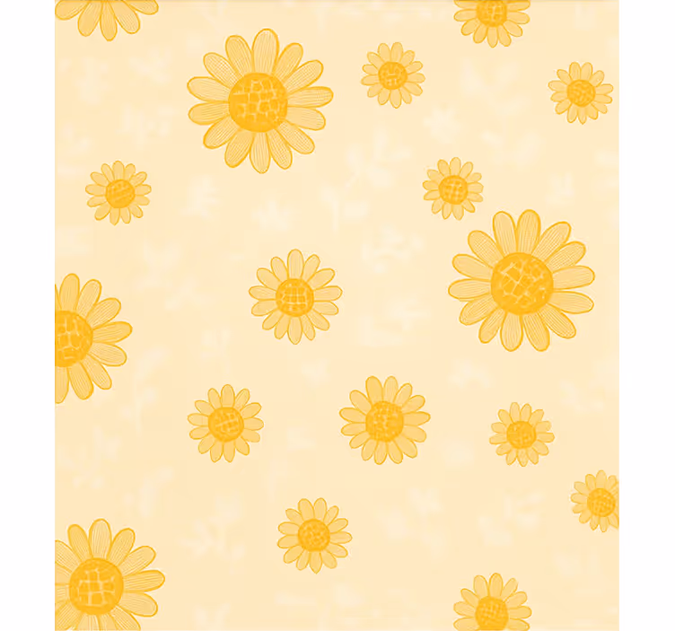 Tenda a rullo cameretta motivo girasole giallo - TenStickers