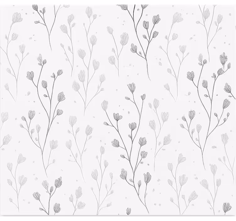 Tenda a rullo soggiorno rami botanici minimalisti - TenStickers