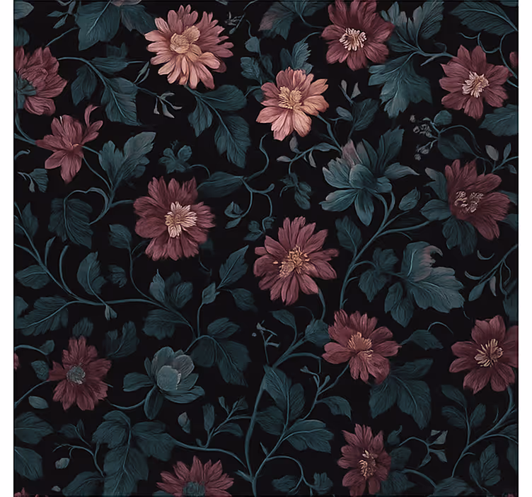 Tenda da ufficio a rullo botaniche vintage scure - TenStickers