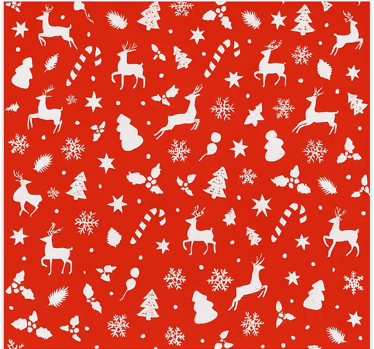 Tenda a rullo soggiorno motivo di babbo natale pastello - TenStickers