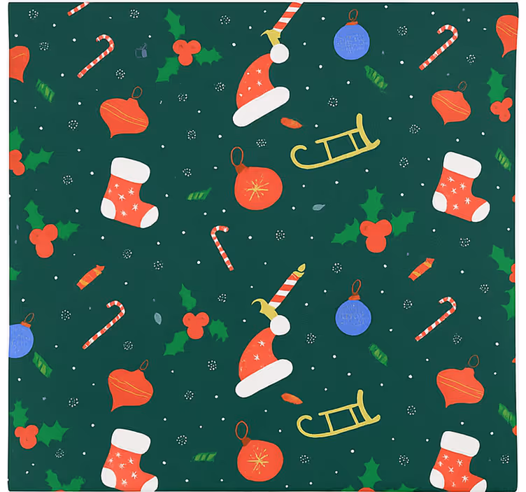 Tenda a rullo soggiorno modello di pan di zenzero di babbo natale - TenStickers